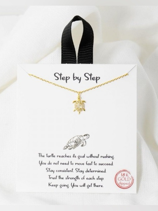 Jewelry - 18K Gold-Dipped Turtle Pendant Necklace - Gold